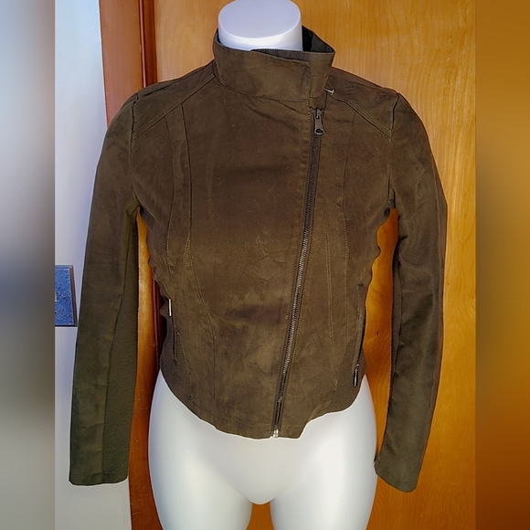 π« Mark New York Olive Moto Jacket β Size Large π« - Picture 2 of 8